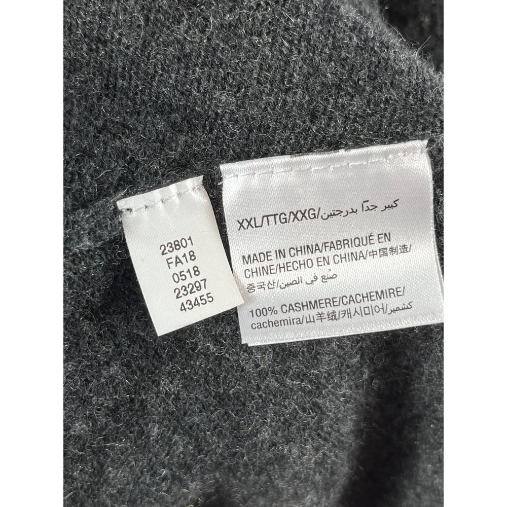 Club Room Luxury Cashmere Crewneck Sweater Charcoal Gray Mens XXL *FLAWED READ* - Picture 6 of 9